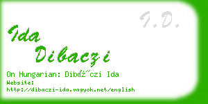 ida dibaczi business card